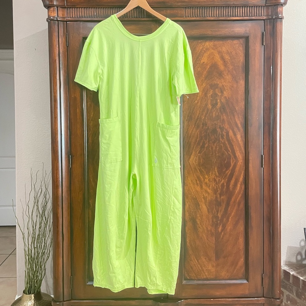 FREE PEOPLE Movement Limeade Hot Shot Tee Onesie - Picture 2 of 7